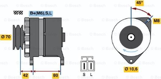 BOSCH 0 986 035 331 - Генератор avtolavka.club