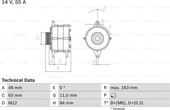 BOSCH 0 986 035 760 - Генератор avtolavka.club