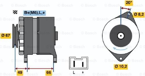 BOSCH 0 986 036 911 - Генератор avtolavka.club