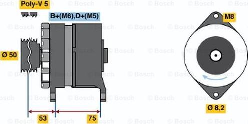 BOSCH 0 986 036 540 - Генератор avtolavka.club