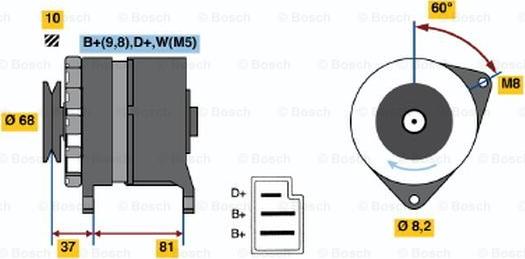 BOSCH 0 986 036 561 - Генератор avtolavka.club