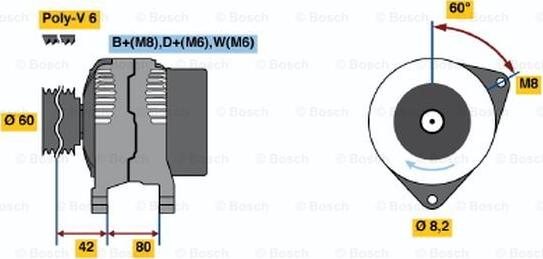 BOSCH 0 986 036 690 - Генератор avtolavka.club