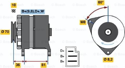 BOSCH 0 986 036 010 - Генератор avtolavka.club