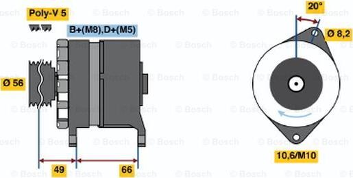 BOSCH 0 986 036 831 - Генератор avtolavka.club