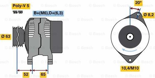 BOSCH 0 986 036 871 - Генератор avtolavka.club