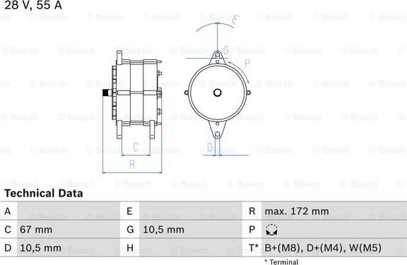 BOSCH 0 986 036 280 - Генератор avtolavka.club