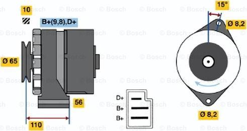 BOSCH 0 986 030 610 - Генератор avtolavka.club