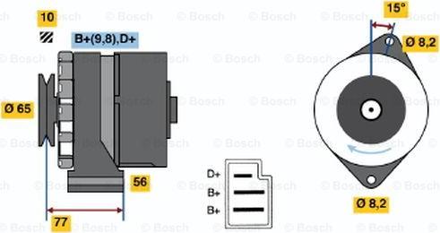 BOSCH 0 986 030 620 - Генератор avtolavka.club