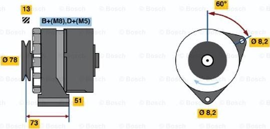 BOSCH 0 986 030 670 - Генератор avtolavka.club