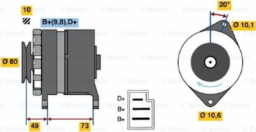 BOSCH 0 986 030 120 - Генератор avtolavka.club