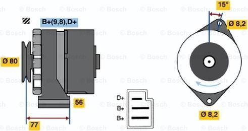 BOSCH 0 986 030 750 - Генератор avtolavka.club