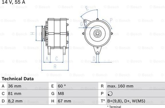 BOSCH 0 986 030 760 - Генератор avtolavka.club