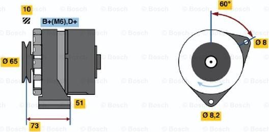 BOSCH 0 986 030 700 - Генератор avtolavka.club