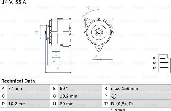 BOSCH 0 986 030 720 - Генератор avtolavka.club