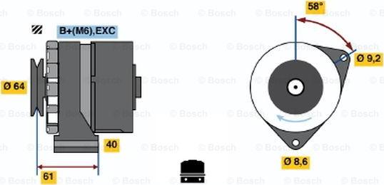 BOSCH 0 986 031 931 - Генератор avtolavka.club