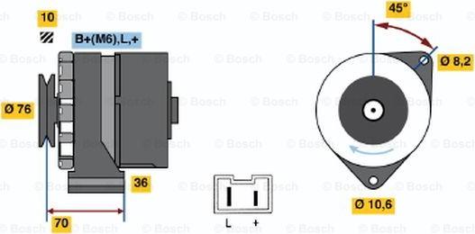 BOSCH 0 986 031 670 - Генератор avtolavka.club