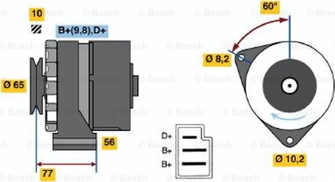 BOSCH 0 986 031 080 - Генератор avtolavka.club