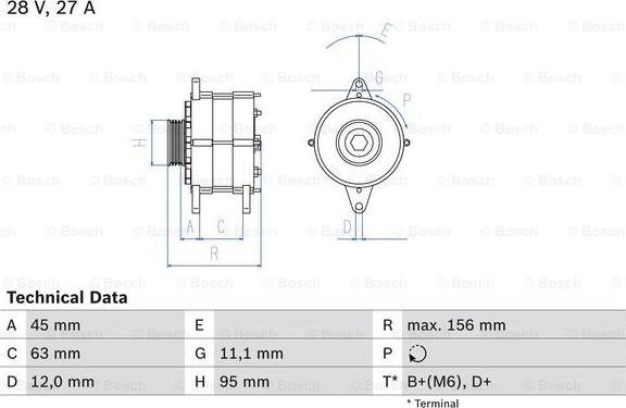 BOSCH 0 986 031 340 - Генератор avtolavka.club