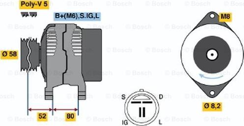 BOSCH 0 986 038 481 - Генератор avtolavka.club