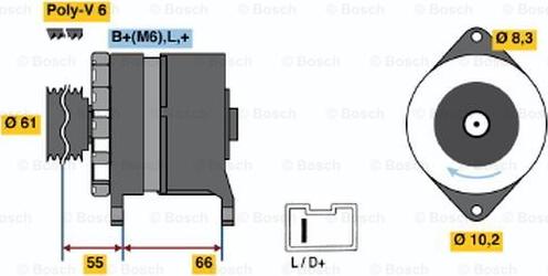 BOSCH 0 986 038 861 - Генератор avtolavka.club