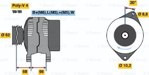 BOSCH 0 986 038 881 - Генератор avtolavka.club