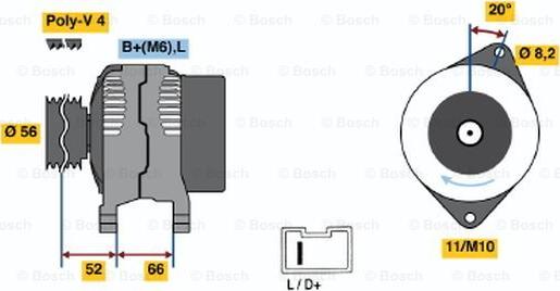 BOSCH 0 986 038 831 - Генератор avtolavka.club