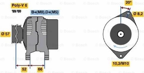 BOSCH 0 986 038 750 - Генератор avtolavka.club