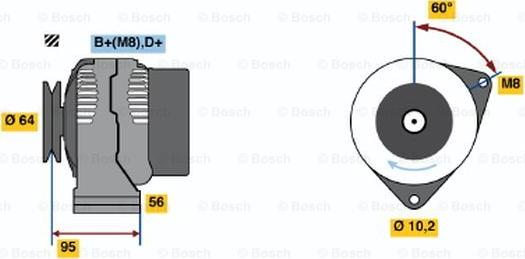 BOSCH 0 986 038 710 - Генератор avtolavka.club