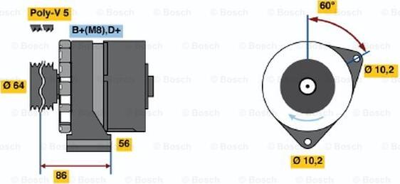 BOSCH 0 986 033 910 - Генератор avtolavka.club