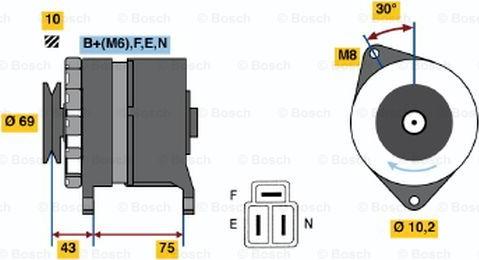 BOSCH 0 986 033 421 - Генератор avtolavka.club