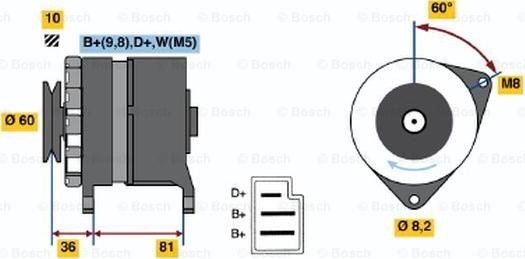 BOSCH 0 986 033 830 - Генератор avtolavka.club