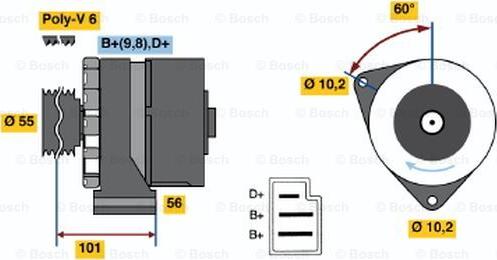 BOSCH 0 986 033 730 - Генератор avtolavka.club