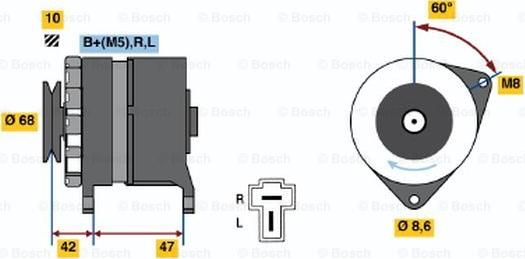 BOSCH 0 986 032 601 - Генератор avtolavka.club