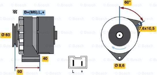 BOSCH 0 986 032 080 - Генератор avtolavka.club