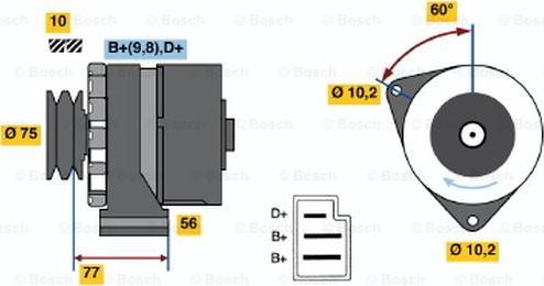 BOSCH 0 986 032 800 - Генератор avtolavka.club