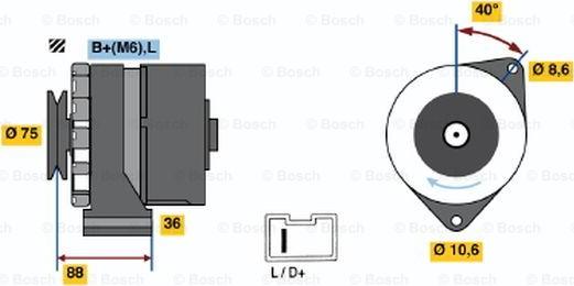 BOSCH 0 986 032 301 - Генератор avtolavka.club