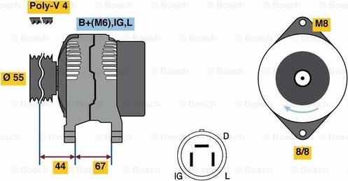 BOSCH 0 986 037 561 - Генератор avtolavka.club