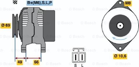 BOSCH 0 986 037 691 - Генератор avtolavka.club