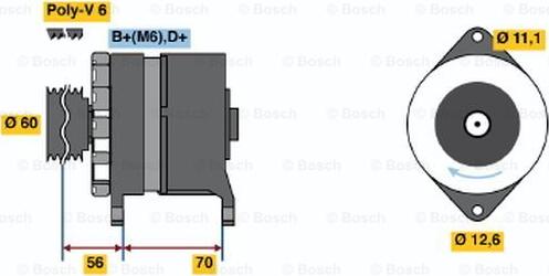 BOSCH 0 986 037 140 - Генератор avtolavka.club