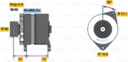 BOSCH 0 986 037 130 - Генератор avtolavka.club