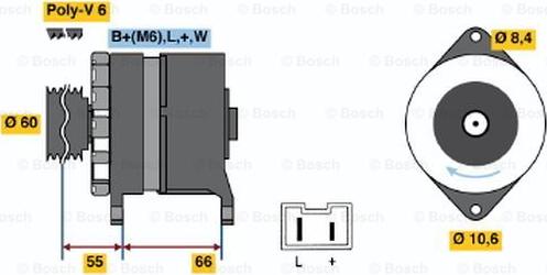 BOSCH 0 986 037 311 - Генератор avtolavka.club