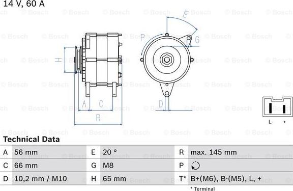 BOSCH 0 986 037 321 - Генератор avtolavka.club