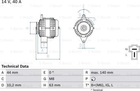 BOSCH 0 986 037 271 - Генератор avtolavka.club