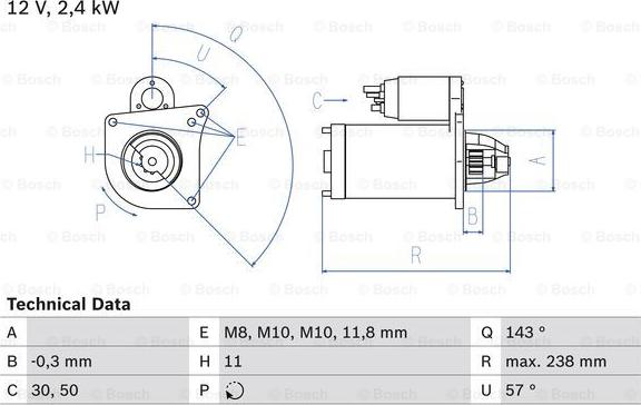 BOSCH 0 986 029 060 - Стартер avtolavka.club