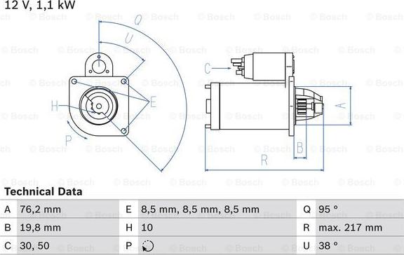 BOSCH 0 986 029 150 - Стартер avtolavka.club