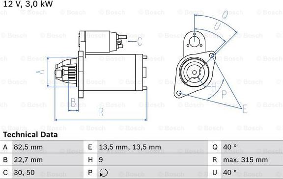 BOSCH 0 986 024 080 - Стартер avtolavka.club