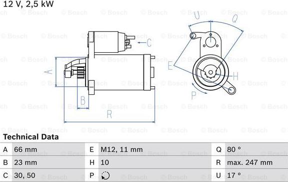 BOSCH 0 986 025 160 - Стартер avtolavka.club