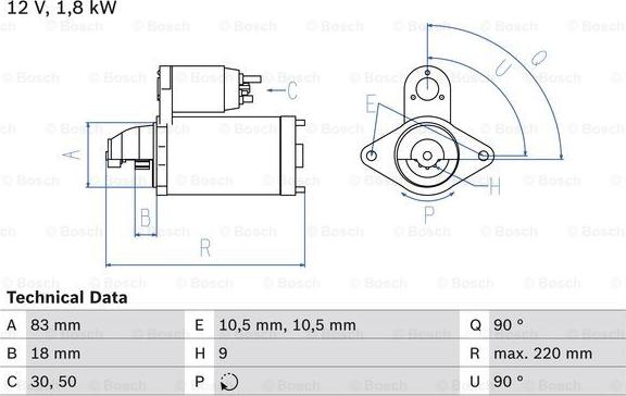 BOSCH 0 986 026 050 - Стартер avtolavka.club