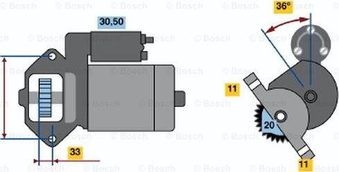 BOSCH 0 986 020 511 - Стартер avtolavka.club