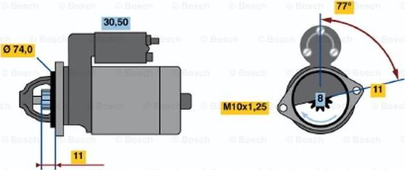 BOSCH 0 986 020 531 - Стартер avtolavka.club